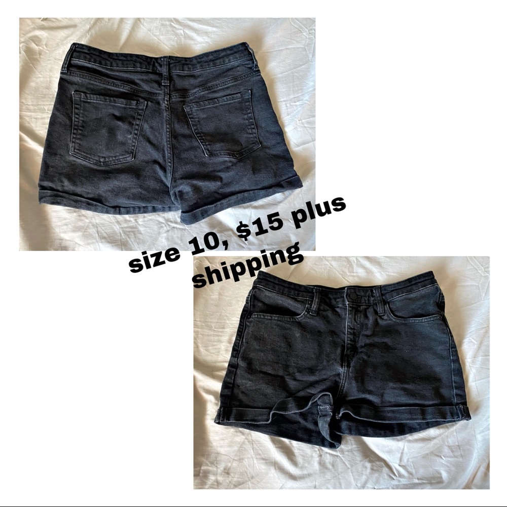 black shorts size 10